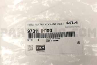 973111H100 HOSE-HEATER COOLANT INLET