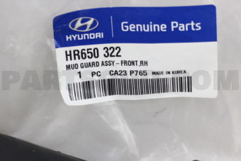 HR650322 MUD GUARD ASSY-FR RH
