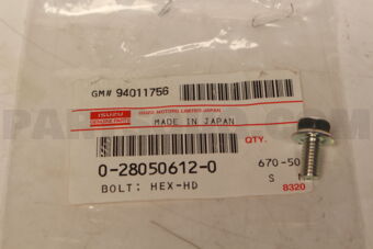 0280506120 BOLT; HEX-HD