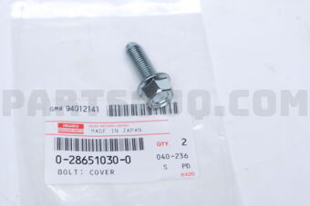 0286510300 BOLT; COVER