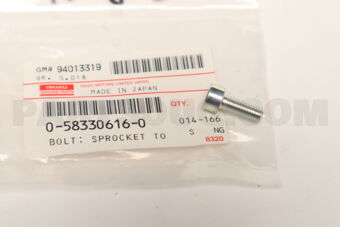 0583306160 BOLT; SPROCKET
