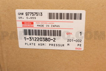 1312203802 PLATE ASM; PRES
