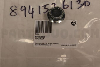 8941526130 PLUG; DRAIN
