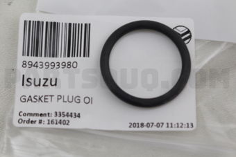8943993980 GASKET PLUG OI