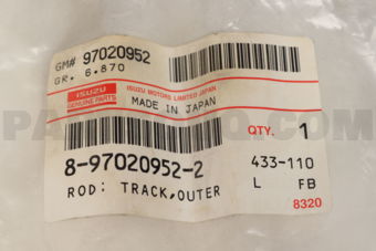 8970209522 ROD; TRACK,O