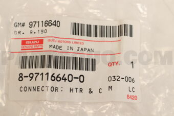 8971166400 CONNECTOR; HTR