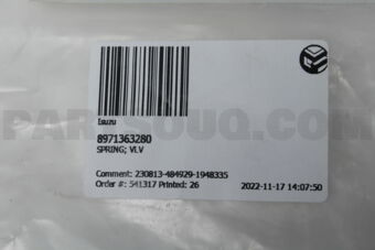 8971363280 SPRING; VLV