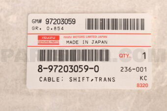8972030590 CABLE; SHIFT