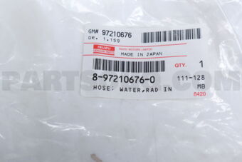 8972106760 HOSE; WATER