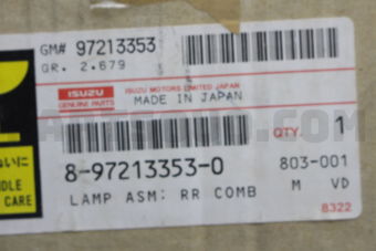 8972133530 LAMP ASM; RR