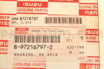 8972167972 BEARING;RRAXLE