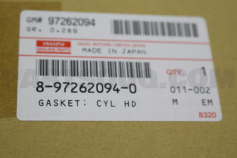 8972620940 GASKET; CYL
