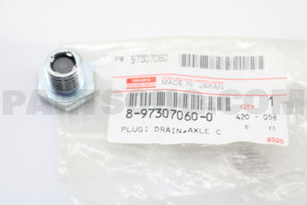 8973070600 PLUG; DRAIN,AXL