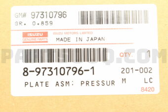 8973107961 PLATE ASM; PRESSURE,CLU