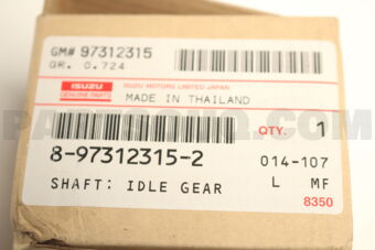 8973123152 SHAFT; IDLE GEA