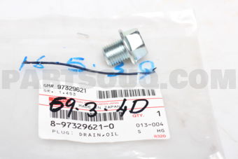 8973296210 PLUG; DRAIN,OIL