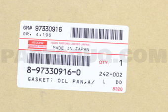 8973309160 GASKET; OIL PAN