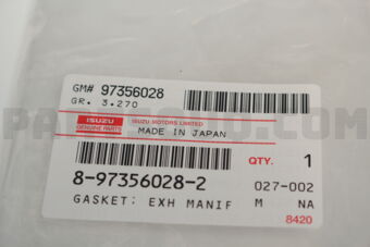 8973560282 GASKET; EXH MAN