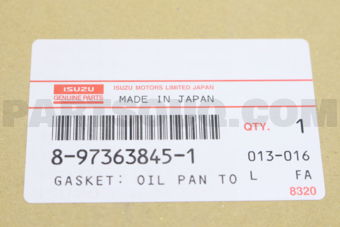 8973638451 Gasket; Oil Pan