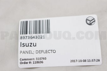8973643021 PANEL; DEFLECTO