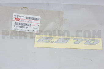 8973680220 DECAL; BODY SID