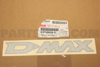8974990260 DECAL; RR END