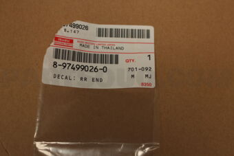 8974990260 DECAL; RR END