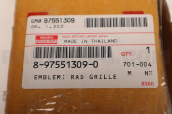 8975513090 EMBLEM; RAD GRI