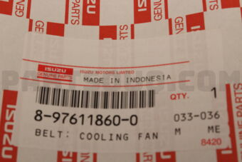 8976118600 BELT; COOLING FAN