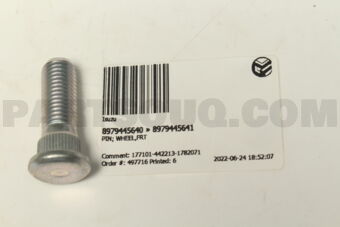 8979445641 PIN; WHEEL,FRT
