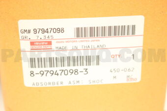 8979470983 Absorber Asm; Shock,Frt