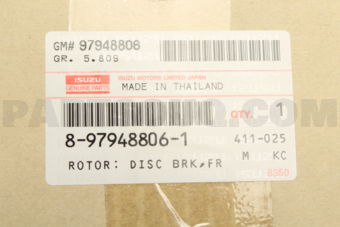 8979488061 ROTOR; DISC BRK