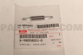 8980080020 SPRING; SHOE,RE