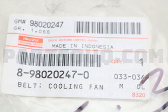 8980202470 BELT; COOLING F