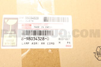 8980343280 LAMP ASM; RR CO