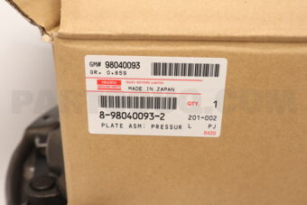 8980400930 PLATE ASM; PRES