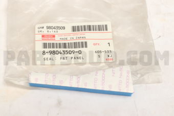 8980435090 SEAL; FRT PANEL