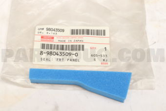8980435090 SEAL; FRT PANEL