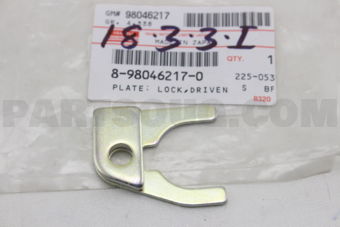8980462170 PLATE; LOCK,DRI