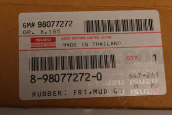 8980772720 Rubber; Frt,Mud Guard