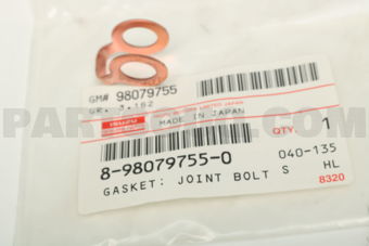 8980797550 Gasket; Joint B