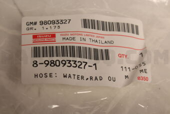 8980933271 Hose; Water,Rad Outlet