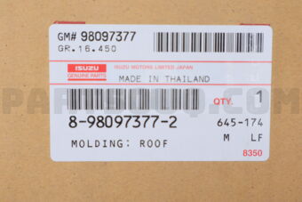 8980973772 MOLDING; ROOF