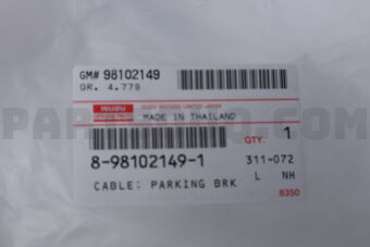 8981021491 CABLE; PARKING