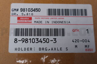 8981034503 HOLDER; BRG,AXL