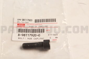 8981179200 Bolt; Hub Cap,F