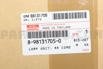 8981317050 LAMP UNIT; RR C