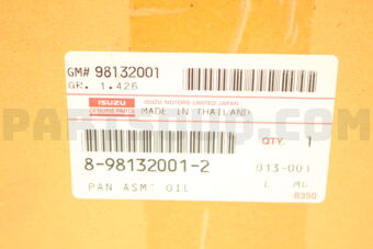 8981320012 Pan Asm; Oil