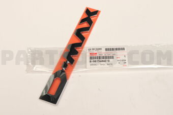 8981348600 Decal; Tail Gat