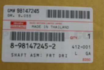 8981472452 Isuzu SHAFT ASM; FRT